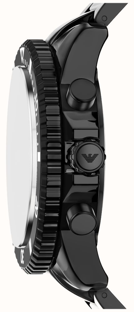 Emporio Armani Solar Chronograph (44mm) Black Dial / Black Ceramic Bracelet AR70022 - alternative Ansicht 4
