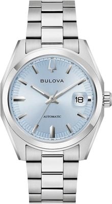Bulova Surveyor Automatik (39 mm) hellblaues Zifferblatt mit Sonnenschliff / Edelstahlarmband 96B469