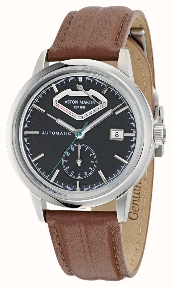 Aston Martin TS3 Timeless Power-Reserve Automatic (40mm) Black Dial / Brown Leather Strap MTTS3F602 - vista alternativa 2
