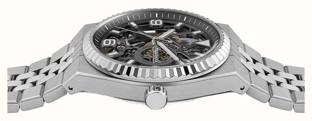Ingersoll THE LANDING Automatic (40mm) Grey Skeleton Dial / Stainless Steel Bracelet I18701 - alternate view 3