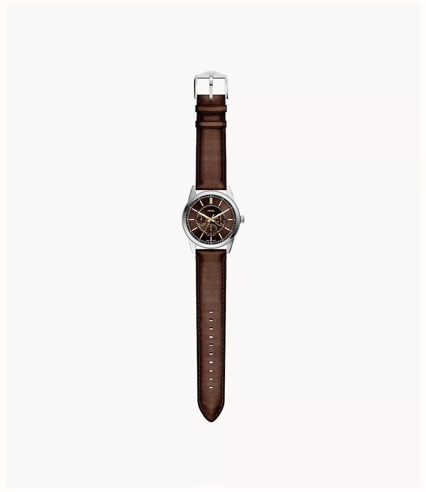 Fossil Multifunction Brown Leather Watch and Bracelet Gift FS6226SET - widok alternatywny 6