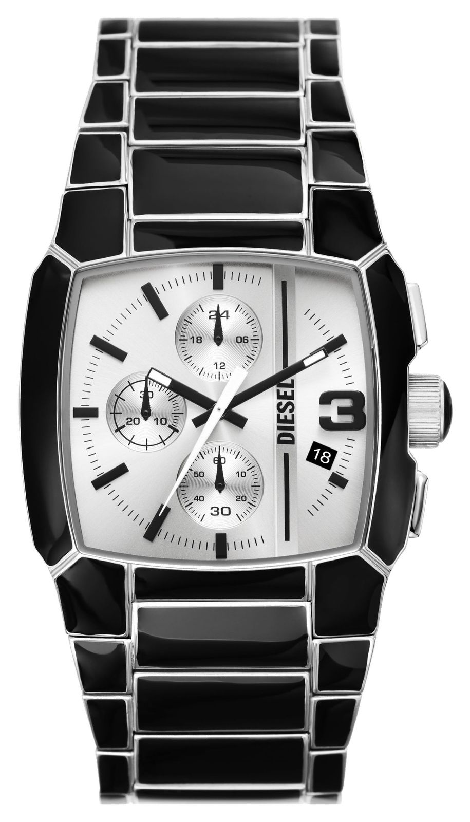 Diesel Heren cliffhanger (40 mm) zilveren wijzerplaat / horloge-image-131786
