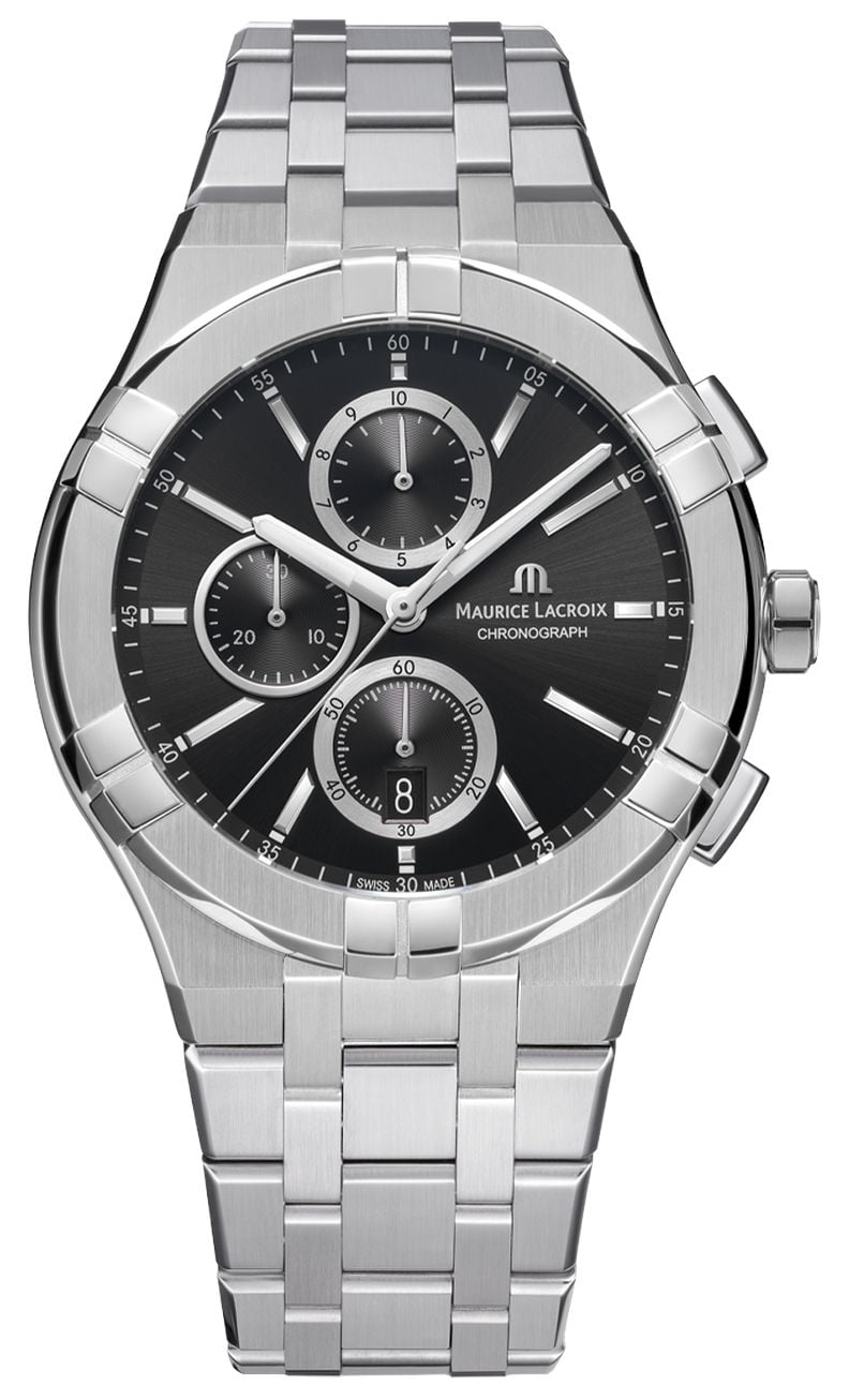 Maurice Lacroix Aikon Quartz Chronograph Black Dial / Watch