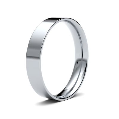 James Moore Wedding Rings | Palladium 500 | 4mm | Light | Flat Court | AG_4LLE-PD5