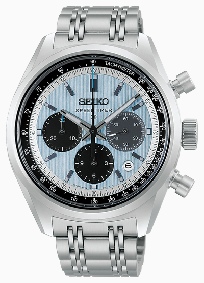 Seiko Prospex Speedtimer “Grand Touring” Mechanical Chronograph in Sky Blue HBD001J1