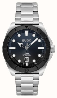 HUGO Men's #VISIT | Blue Dial | Stainless Steel Bracelet 1530305