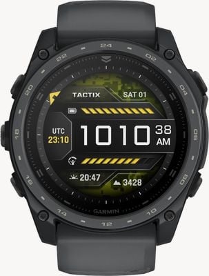 Garmin Tactix 8 51 mm AMOLED-Smartwatch mit Cerakote-Beschichtung und Saphirglas – Schiefergrau mit schwarzem Silikon 010-04553-01