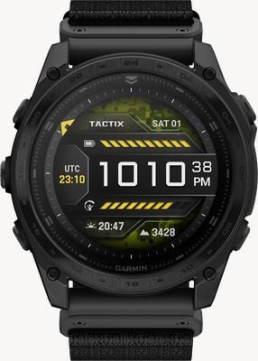 Garmin Tactix 8 51 mm AMOLED-Saphir-Taktik-Smartwatch – taktisches schwarzes Nylon + schwarzes Silikon 010-03406-01