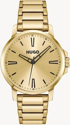 HUGO #cadran lisse (41 mm) en or / bracelet en acier inoxydable PVD or 1530420