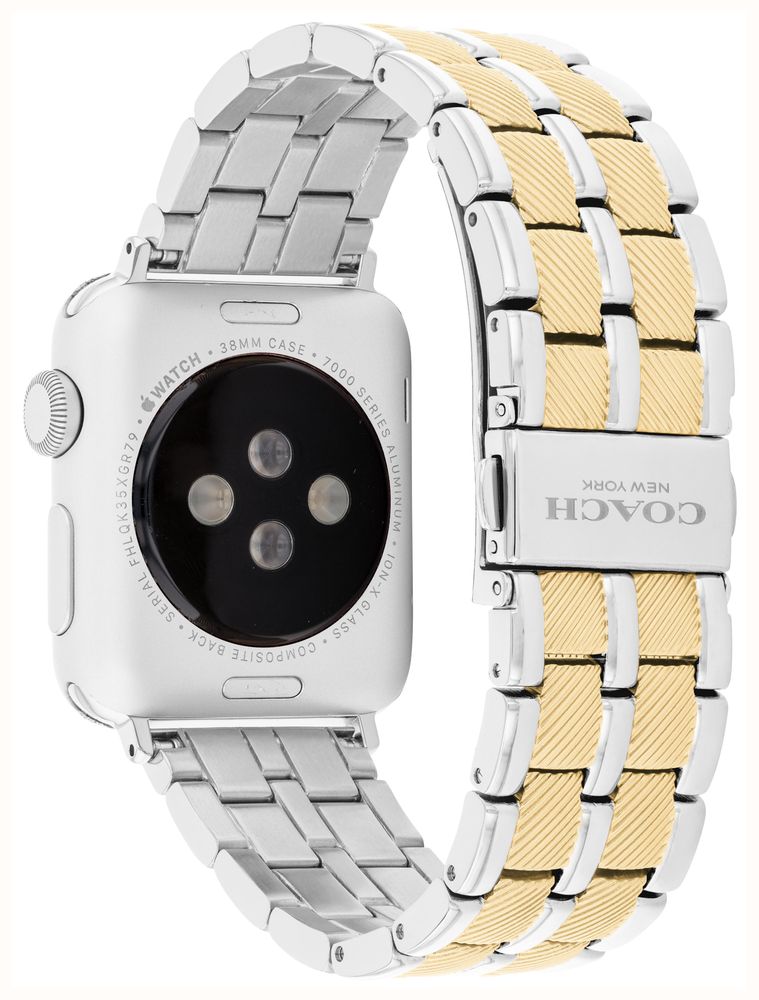 Coach Apple Watch Straps Two-Tone Stainless Steel Interchangeable Replacement Smart Watch Band 14700345 - 备用视图 3