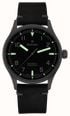 Damasko DF10 Three-Hand Manufacture (39mm) Black Dial / 'Vintage' Black Leather Strap Watch DF10 BLACK - vista alternativa 5