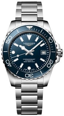 LONGINES Hydroconquest automatique (39 mm) cadran laqué bleu / bracelet en acier inoxydable L37794966