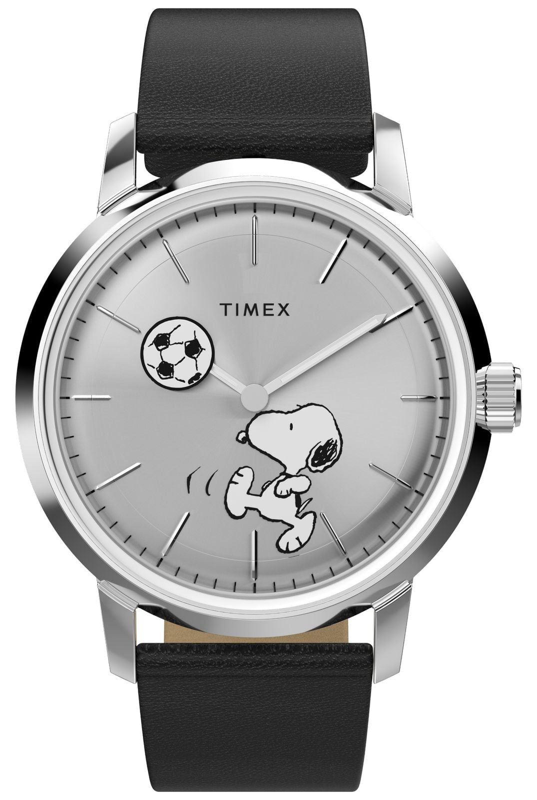 Timex x Peanuts Marlin Automatic Soccer 40mm Silver Dial Watch