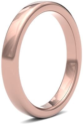 James Moore Wedding Ring  | 18ct Rose Gold | 3mm | Heavy | Size Soft Court | AG_3GHS-18R AG_3GHS-18R