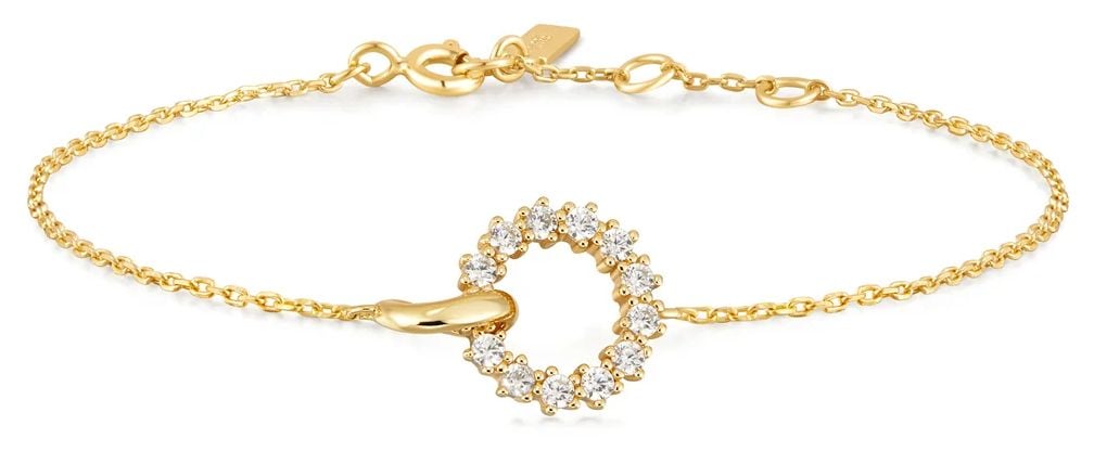 Ania Haie Gold Interlinked Circles Pavé Bracelet B056-01G Jewellery