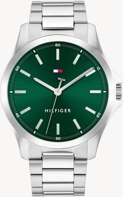 Tommy Hilfiger Bruce (43 mm) esfera verde esmeralda / pulsera de acero inoxidable 1710672