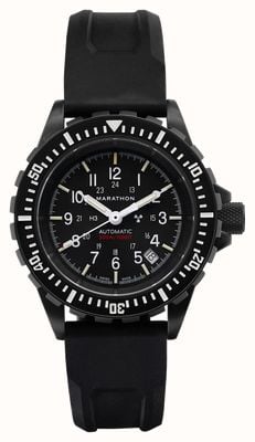 Marathon Large Diver's Automatic | GSAR | Black Dial | Black Silicone Strap WW194006BK-0030