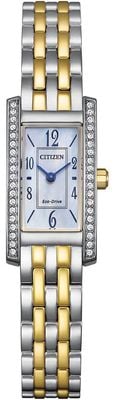 Citizen Eco-Drive Petite Palidoro (14mm) Mother-of-Pearl Dial / Two-Tone Stainless Steel Bracelet EG7114-53D