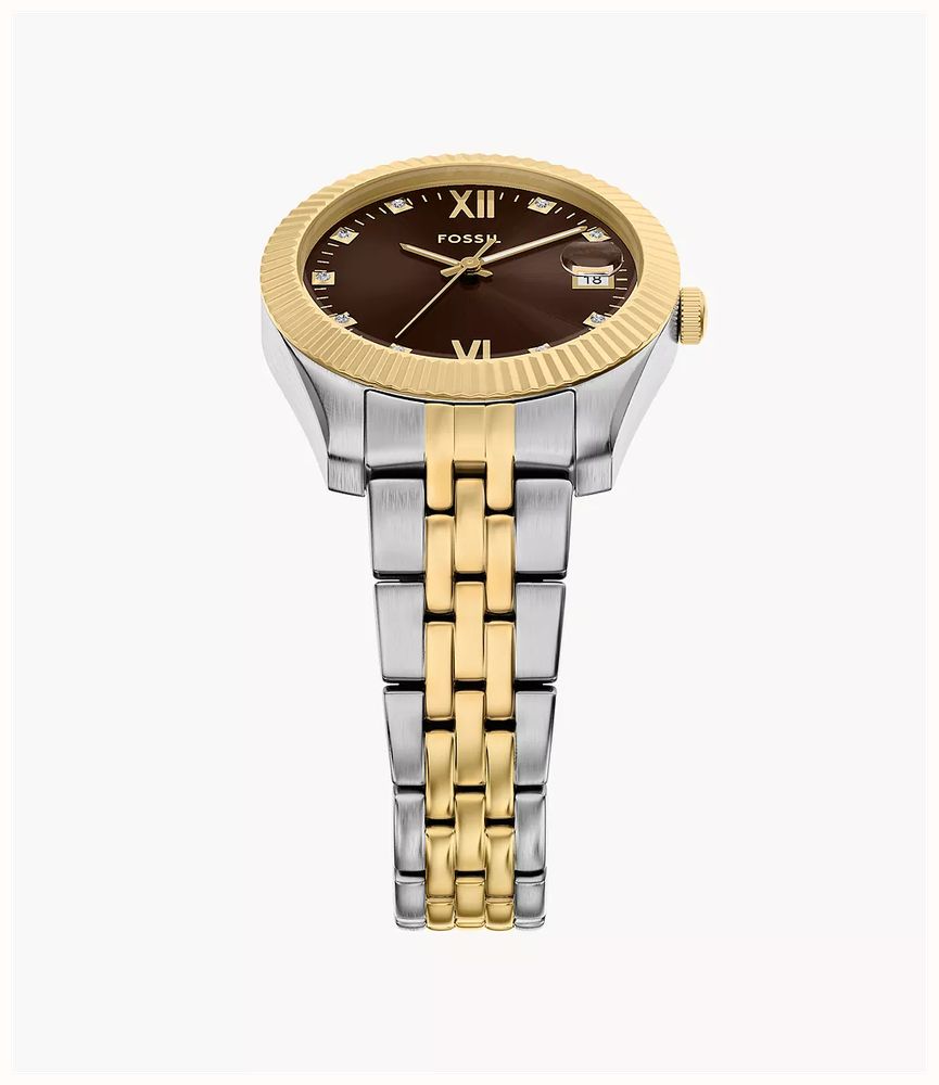 Fossil Scarlette 32 mm Three-Hand Date Two-Tone Stainless Steel ES5539 - альтернативный вид 3