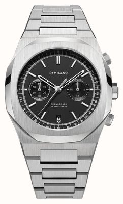 D1 Milano クロノグラフォ ニューブラック（41.5mm）マットブラック文字盤/ステンレススチールブレスレット CHBJ08