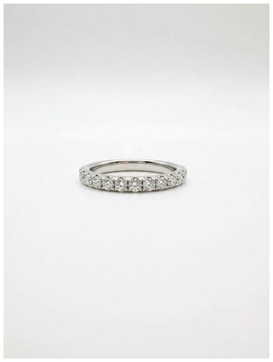 GEMEX 0.50ct Round Brilliant Natural Diamond Platinum Half Jewellery