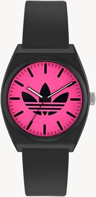 Adidas プロジェクト2（38mm）ピンク文字盤/ブラックラバーストラップ AOST25548