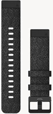 Garmin Nur Quickfit 20 Uhrenarmband, meliertes schwarzes Nylon mit schwarzer Hardware 010-12875-00