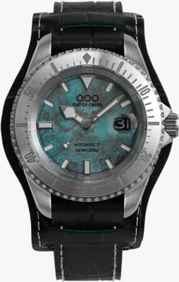 Out Of Order Ghost 4.0 automatico limited edition - 1 of 100 (42mm) ooo marbled-rust Zifferblatt / schwarzes Lederband Uhr OOO.001-GH.4