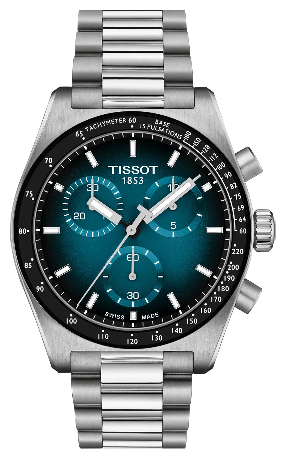 Tissot Chronographe Ã  quartz PR516 (40 mm), cadran bleu dÃ© montre