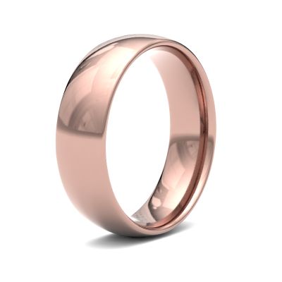 James Moore Wedding Ring | 9 Karat Roségold | 6 mm | leicht | Größe traditioneller Hof | ag_6llc-9r AG_6LLC-9R