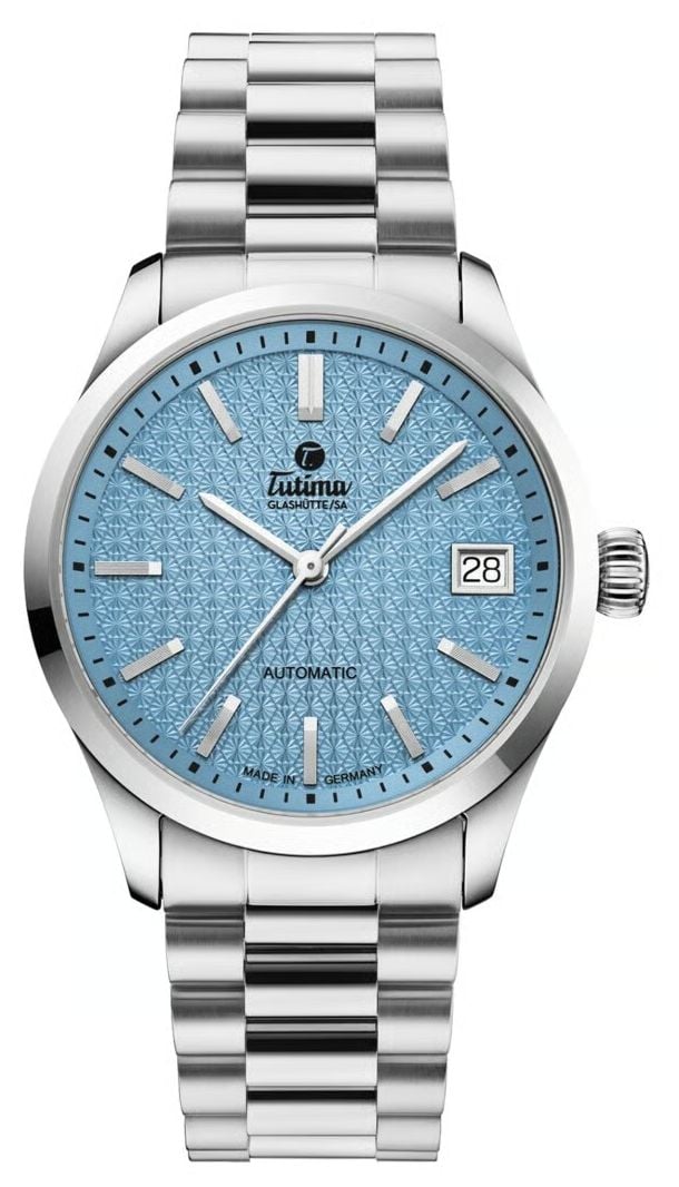 Tutima Glash&Atilde;tte Sky Automatic 34mm Ice Blue Dial  Watch