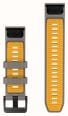 Garmin QuickFit Bands (22mm) Silver Grey/Yellow Flare Silicone with Black Hardware - Strap Only 010-14507-02 - alternate view 2