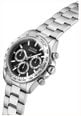 Guess Men's Arthur Black Sunray Dial Silver-Tone Stainless Steel Bracelet GW1058G8 - alternate view 5