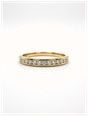 0.25ct Natural Round Brilliant Diamond 9ct Yellow Gold Half Eternity Ring RD566/N