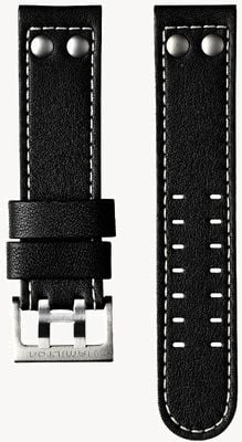 Hamilton Straps Pasek ze skóry lotniczej w kolorze khaki, czarny - 22 mm (tylko pasek) H690706100