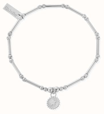 ChloBo Dainty Moon Cut Sparkle Star Bracelet SBMCTN3456