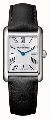Maurice Lacroix Fiaba Square (24mm) Silver Sunbrushed 'fliniqué' Dial / Black Leather Strap FA1205-SS001-110-2