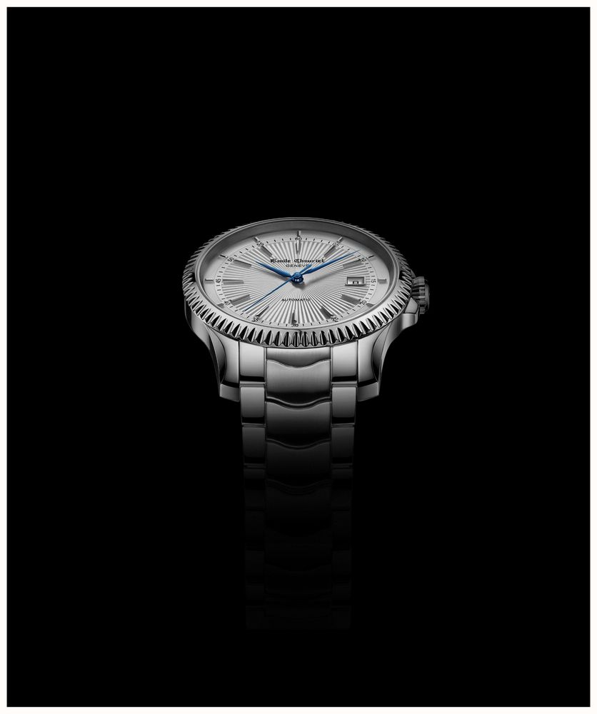 Emile Chouriet Ailes du Temps - Soleos Automatic (40mm) White Dial / Stainless Steel Bracelet 08.1155.G.6.6.28.6 - autre vue 7