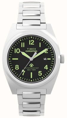 Timex エクスペディション（39mm）ブラックダイヤル/ステンレススチールブレスレット TW2Y18300