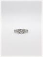 Pear & Round Brilliant Natural Diamond 18ct White Gold Trilogy Ring JM7649