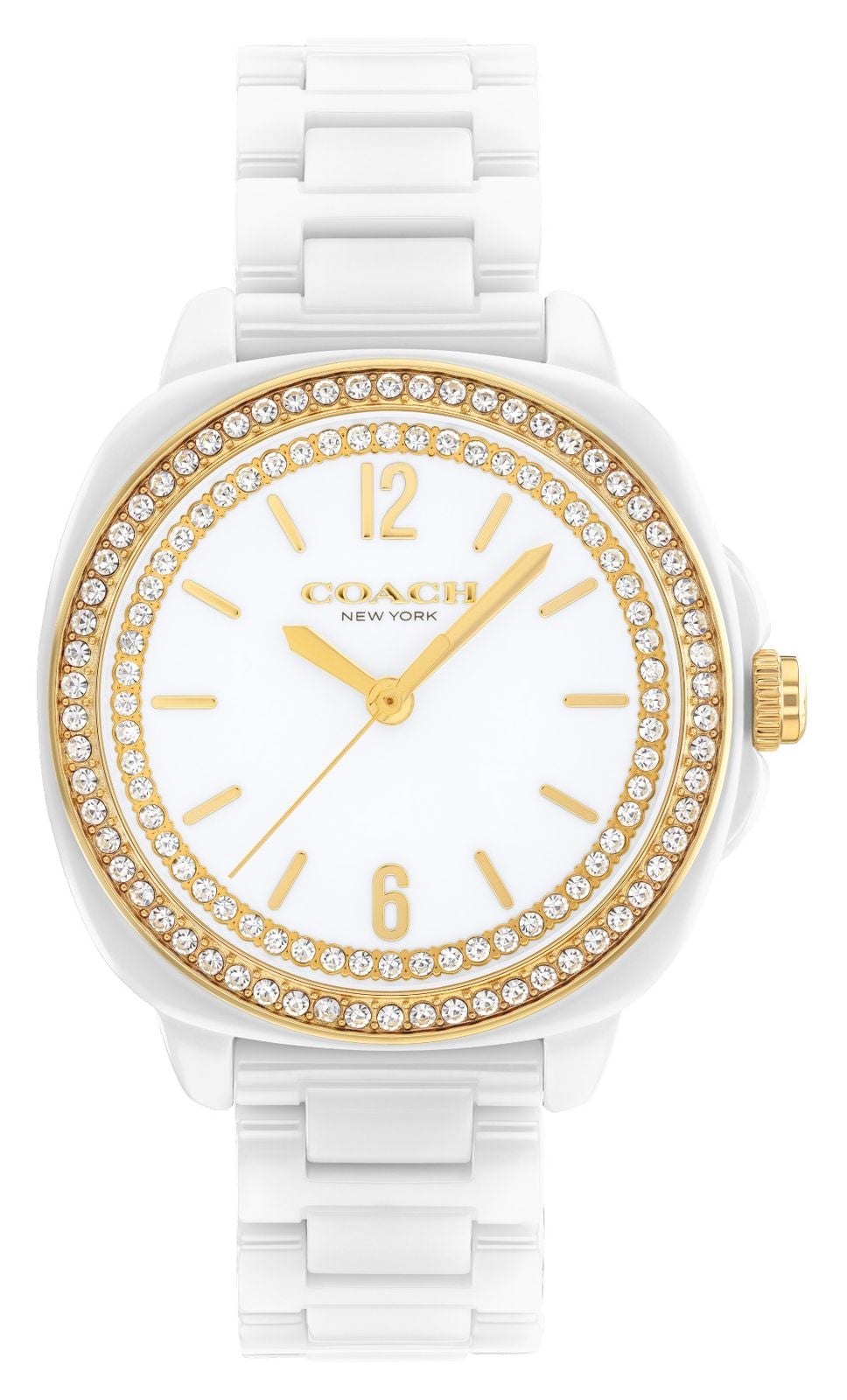 Coach femme Kitt (34 mm) cadran blanc / bracelet en c montre