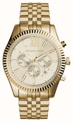 Michael Kors メンズレキシントンイエローゴールドトーンの時計 MK8281