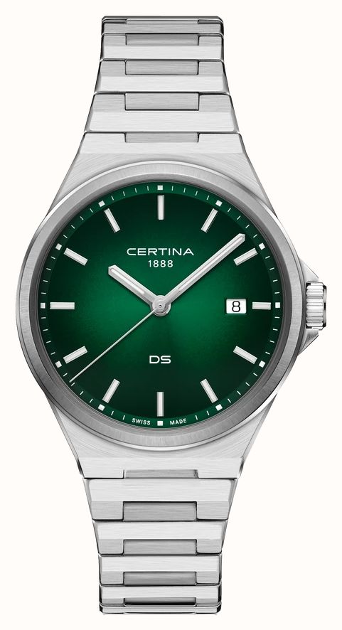 Certina Ds-7 Al Quarzo (39 Mm) Quadrante Verde Bracciale In