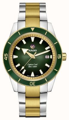 RADO Captain Cook Automatic (42mm) Green Dial / 3-Link Two-Tone Stainless Steel Bracelet R32138303
