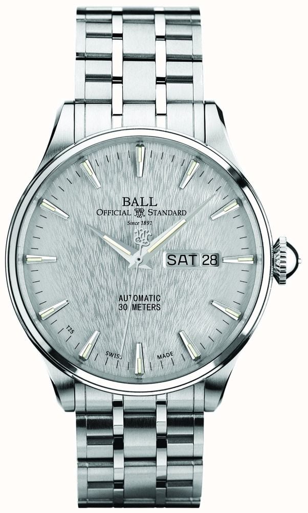 Ball Watch Company Trainmaster Eternity Silver Dial Automatic Day Date NM2080D S1J SL First Class Watches USA