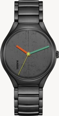RADO True round x les couleurs le corbusier automatic (40 mm) graues Zifferblatt / Hightech-Keramikarmband R27111162