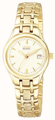 Citizen Women's Gold Plated Stainless Steel Eco-Drive EW1262-55P