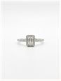 0.56ct Emerald Natural Diamond Platinum Halo Side Stone Ring ENG4043