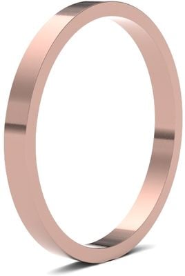 James Moore Wedding Rings | 9ct Rose Gold | 2mm | Light | Flat | AG_2GLF-9R