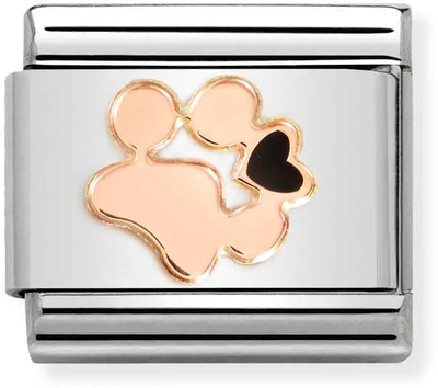 Nomination Classic Dog Paw Print Steel Charm 430202/18